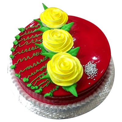 "Yummy Delicious Strawberry Gel Cake -1 kg - Click here to View more details about this Product